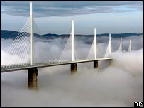 World's highest road bridge crosses the Tarn Valley